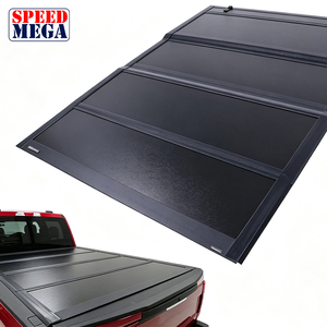 Flush Mount Hard Quad-Fold Tonneau Cover for Toyota Tundra 6.5ft <b>Bed</b>, <b>Low</b> Profile 4-Fold Cover Waterproof, Lockable No Drill - Product Image 2