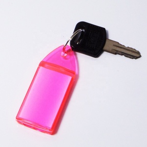 Wholesale Custom logo Blank Writable Lear <strong>Plastic</strong> Blank <strong>Key</strong> Ring <strong>Tags</strong> for Office and Hotel - Product Image 2