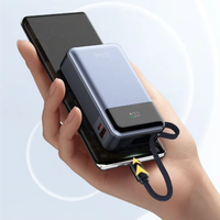 Cargador Portátil de 65W, Batería Externa de Alta Capacidad de 20000mAh con Pantalla LED y Cable Integrado para Laptop, Teléfono, Notebook, Viajes