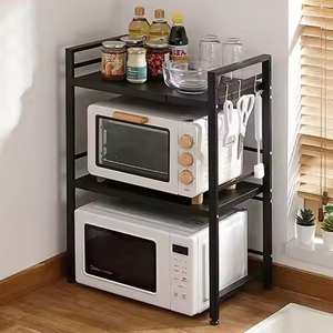 Étagère <span class=keywords><strong>extensible</strong></span> pour four à micro-ondes, support <span class=keywords><strong>de</strong></span> <span class=keywords><strong>rangement</strong></span> <span class=keywords><strong>de</strong></span> cuisine, organisateur <span class=keywords><strong>de</strong></span> comptoir, support <span class=keywords><strong>de</strong></span> placard, étagère <span class=keywords><strong>de</strong></span> garde-manger, étagère origami - Product Image 3