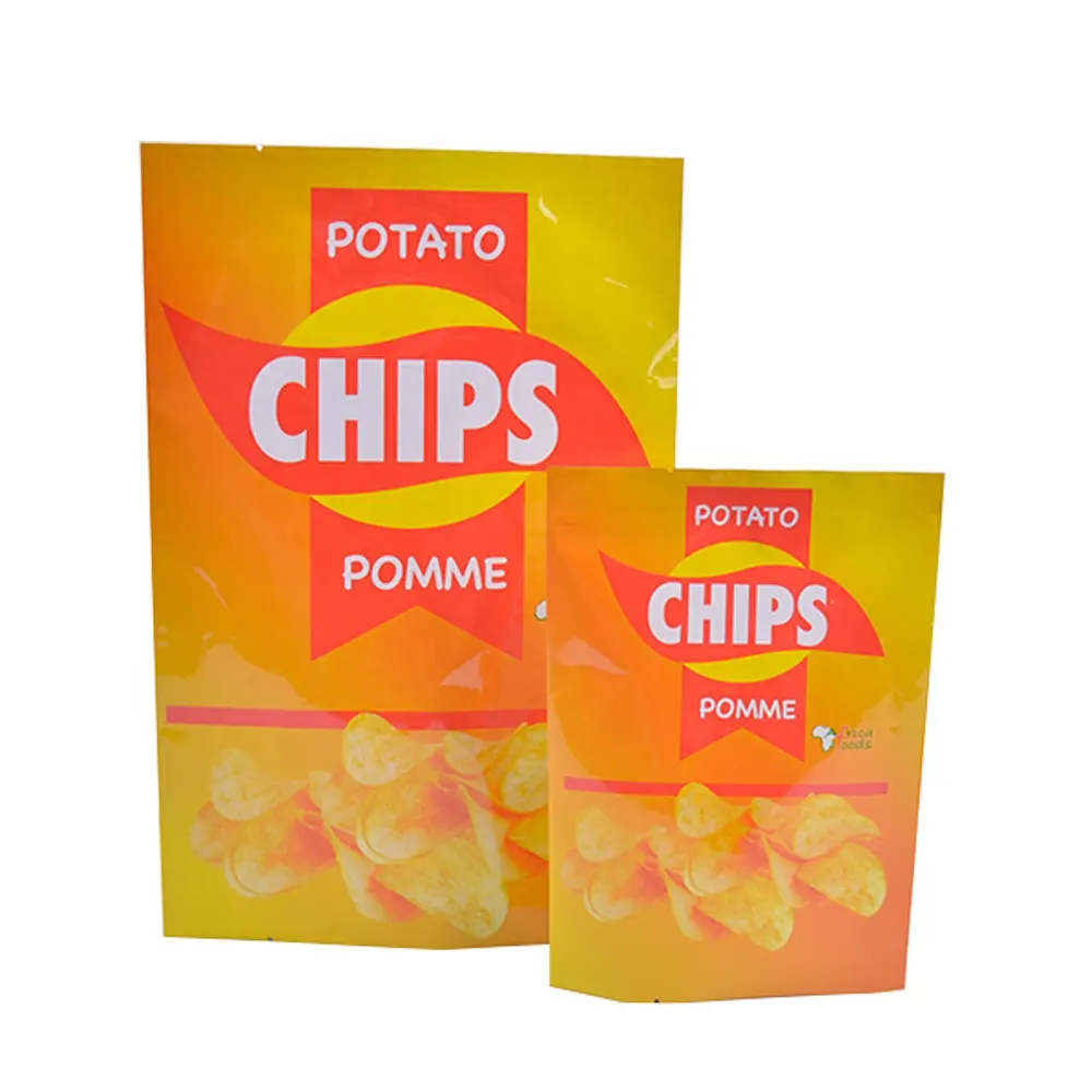 Potato Chips Packaging Snack Bag Plastic Printing Food Grade Aluminum Plastic Back Sealed Bag Pouch Pillow Packaging Bag