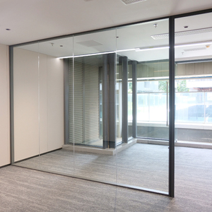 エレガントで透明なオフィス仕切り展示ブース用ガラスオフィス仕切り壁 - Product Image 3