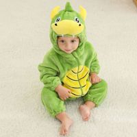 Combinaison pour nouveau-né, vêtements d'hiver, fermeture éclair, barboteuse pour bébé, adorable dessin animé animal, flanelle à capuche, grenouillère pour bébé