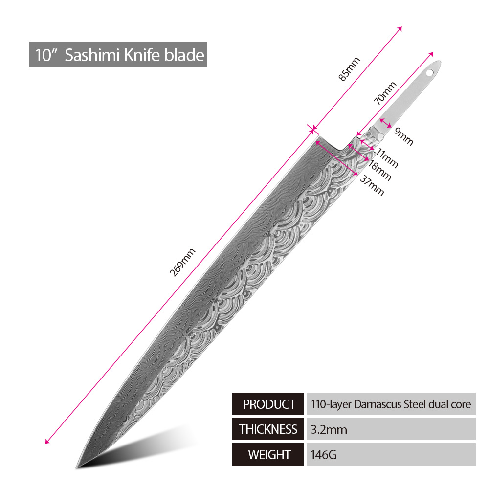 Lame de couteau de cuisine argentée