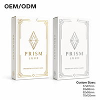 Cartes à Jouer Personnalisées avec Logo Holographique Laser, Écologiques, Durables, Coins Arrondis, Finition Vernie, Papier Cartonné 300gsm, pour la Famille