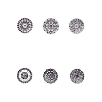 Lot de 6 tampons en caoutchouc vintage DIY à motifs floraux pour scrapbooking, loisirs créatifs et cadeaux