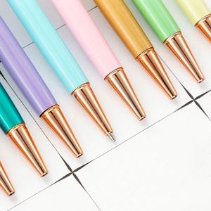 Stylo publicitaire promotionnel personnalisé avec logo, en métal diamanté multicolore, 1,0 mm - Product Image 4