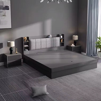 Cadre de lit mural en bois de luxe moderne JY-B423 solide léger hydraulique Queen King Size Support intelligent de rangement intelligent pliable