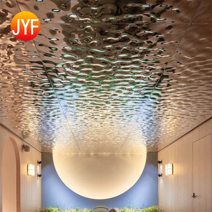 ZB08 Luxury Water Ripple Stainless Steel Panel for Hotel Ceiling and ...