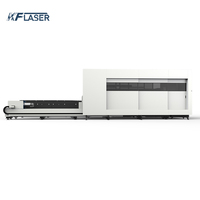 Hochleistungs-Laser-Schneidemaschine für Bleche und Rohre mit Schutzgehäuse CNC-Metallplatten- und Rohrschneider mit 2 Spannzangen