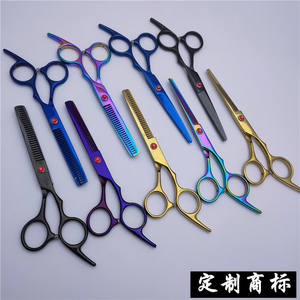 Professional <b>Hair</b> <b>Scissors</b> 6 Inch Stainless Steel 440C Multi Color Gemstone Screws For Beauty And Hairdressing - Product Image 2