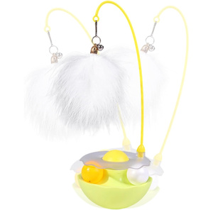 New Style Hot Sells With Feather and Catnip <b>Balls</b> Top Feather Tumblers Cat Teasing <b>Stick</b> Cat Toys Tumbler Interactive cat Toy - Product Image 1