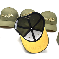 Gorra de Camionero Deportiva de Algodón Verde Militar con Logotipo Bordado de Calidad de Marca Personalizada