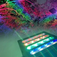 Projecteur RGBW 30W 50W LED Télécommande Étanche Extérieur pour Arbre Teinté Décoration de Fête Paysage Éclairage Arc-en-ciel