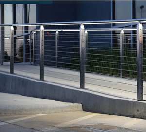 Veranda Handlauf Edelstahl Außentür Geländer mit Draht verbinder - Product Image 1