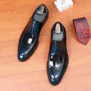 Chaussures en cuir à bout pointu pour homme en cuir de vache, style formel britannique, chaussures de mariage pour le marié, augmentant la taille - Product Image 6