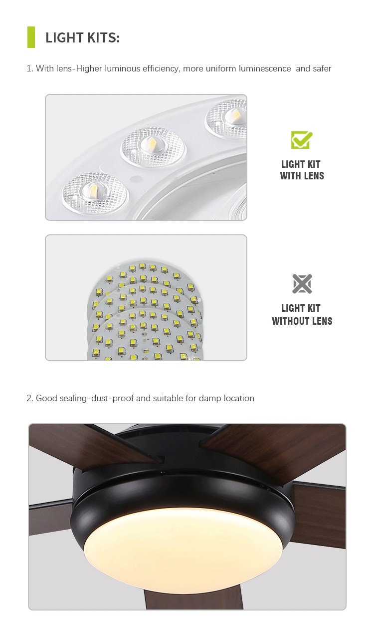 Ceiling mounted Fan Production Manufacturers Decorative Industrial Indoor Ceiling Fan With Lights