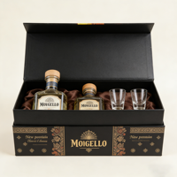 Boîte cadeau magnétique GOTOP de luxe pour brandy avec laminage mat et estampage à chaud doré, structure antichoc pour vin de qualité supérieure