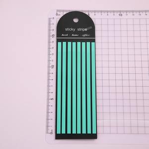 Blocs-notes adhésifs fluorescents colorés, étiquettes fines élégantes, bloc-notes semi-transparent en papier PET, papeterie - Product Image 6