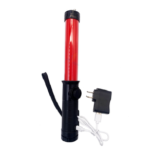 Bastone da traffico ricaricabile con interruttore finestra luce rossa lampeggiante di emergenza per avviso di sicurezza notturna - Product Image 1