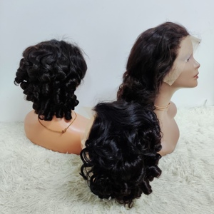 Promoción de $33: Pelucas de encaje frontal 13x4 con ondas sueltas, cabello humano 100% rizado de 14 pulgadas (ondas pequeñas/grandes/gruesas) - Product Image 6