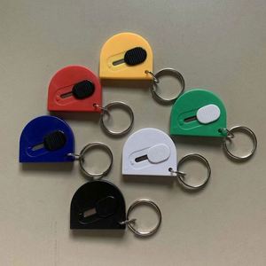 Half-Moon Mini <b>Box</b> Cutter Keychain-ABS Material Silk Screen Printed Safe & Handy Promotional Tool - Product Image 2