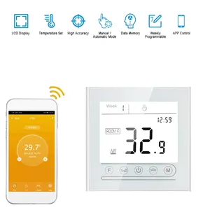 <span class=keywords><strong>Thermostat</strong></span> de chauffage par le sol Contrôleur de température <span class=keywords><strong>intelligent</strong></span> plein écran pour <span class=keywords><strong>Alexa</strong></span> - Product Image 4