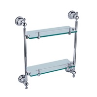 Porte-serviettes mural moderne en acier inoxydable de style américain, double rangement, accessoires de salle de bain, vente directe d'usine