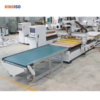 Máquinas para Fabricación de Puertas de Muebles de Madera Kingiso, Router CNC ATC, Máquina de Corte de Madera