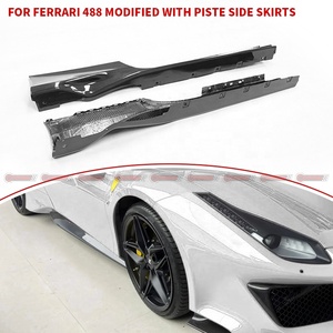 Faldones Laterales de Fibra de Carbono Seca de la Mejor Calidad para Automóviles, Estilo Pista, para Ferrari 488 - Product Image 4