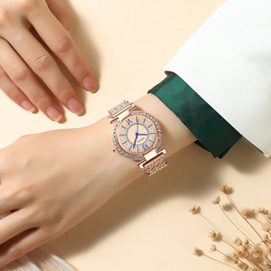 Drioshipping Luxury Ladies Wristwatch 2551 Full Diamond Embellished Customizable Logo Quartz Fashion <b>Women's</b> <b>Bracelet</b> <b>Crystal</b> - Product Image 3