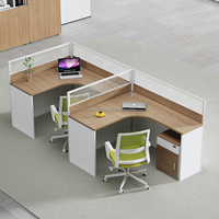 Espace de travail moderne 4 6 8 10 personnes Poste de travail Bureau Personnel Table Mobilier Cabine Bureau modulaire Poste de travail Partition