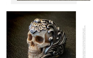 Nhẫn Hợp Kim Xương Sọ Bán Chạy Cổ Điển Ngầu Nhẫn Biểu Tượng Viking Cổ Điển Cho Nam Giới - Product Image 4