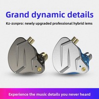 Écouteurs hybrides dynamiques à armature KZ-ZSN PRO, basses profondes, métalliques, filaires, intra-auriculaires, avec télécommande, câble de 3,5 mm, longueur de câble de 120 cm, HiFi