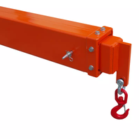 Attachement de chariot élévateur 3Ton 3.5M Capacité 3000kg Levage facile 3Ton Réglable Hoist Jib Boom Crane Spreader Pocket Mounted Jib for