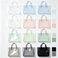 Sac fourre-tout transparent en PVC approuvé pour les stades, sac de plage imperméable avec fermeture éclair, logo personnalisé
