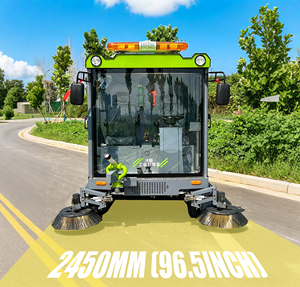 Máy chà sàn công nghiệp điện đa chổi, máy quét đường, pin Lithium 60V 240Ah hiệu suất cao, 2 thùng rác - Product Image 1