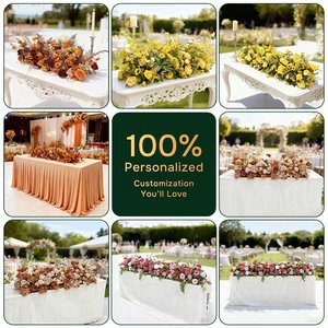 GNW Flower Stage pasarela boda Mesa centros de mesa corredor flor decoración decorativa flor fila telón de fondo boda evento Decoración - Product Image 3