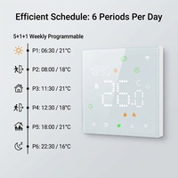Thermostat intelligent Tuya ZigBee OEM d'usine 16A avec écran tactile LED et WiFi 3A pour le contrôle de la température des systèmes de chauffage au sol électriques et à eau