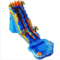 Vente en gros bon marché Location commerciale de toboggan gonflable PVC avec piscine Toboggan gonflable pour enfants Adultes