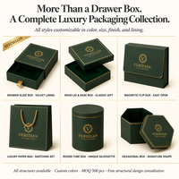 Boîte à tiroir rigide de luxe personnalisée avec estampage à chaud doré et insert en velours pour emballage cadeau de parfum et de bijoux