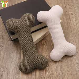 YY stoklanan dayanıklı peluş köpek kemik oyuncak yumuşak kumaş köpek çiğnemek oyuncak eğitim özellikleri ile açık Pet ürünleri hediye - Product Image 2