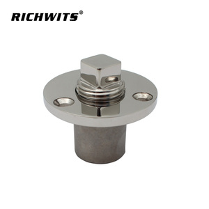 Tappo di Scarico Rotondo in Acciaio Inox 316 da 1/2" <span class=keywords><strong>per</strong></span> Cabina Yacht, Raccordo Idraulico <span class=keywords><strong>per</strong></span> Barche, Offerta Speciale - Product Image 1