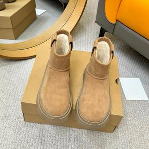 Bottines en daim pour femmes, doublées de polaire, à semelle épaisse, augmentant la hauteur, chaudes, décontractées, pour l'hiver, bottes de neige Uggs - Product Image 3
