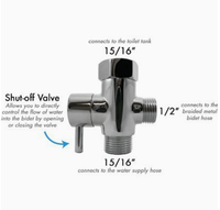 Ensemble de pulvérisateur de bidet portable chromé pour salle de bain, pistolet de pulvérisation pour toilettes avec tuyau et support, robinet d'angle pour le nettoyage des toilettes