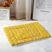 Tapis pour animaux de compagnie en coton-lin et laine d'agneau OEM, lit pour chien et tapis pour chat, couverture toute saison, épaissie, lavable, motif animalier de dessin animé