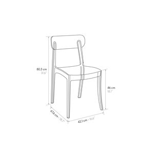 Colette Transparent <b>Chair</b> Set Of 4 Polypropylene Indoor <b>Dining</b> <b>Chairs</b> - Product Image 3