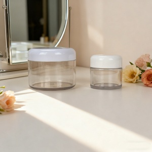 High Quality 100g 120g 150g Wide Mouth Thick Walled PET <b>Plastic</b> <b>Jar</b> with pink Lid Silk Screen 200g 250g 300g Cosmetic Cream <b>Jar</b> - Product Image 3