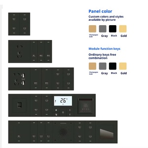 Panneau de commande intelligent personnalisé Zigbee Tmall Genie WiFi compatible Xiao Ai Tong Xue, édition sans fil, verre PVC - Product Image 2