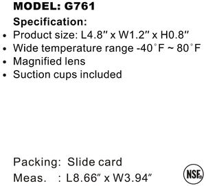 Thermomètre de réfrigérateur Mingle G761 haute précision en ABS, certifié IP65, garantie 1 an, pour congélateurs domestiques et supermarchés - Product Image 6